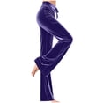 thumbnail image 1 of Women Solid Color Elastic Pants Loose Casual Wide-Leg Flowy Dressy Pants Leisure Trousers Sports Elasticity Pants Straight Vintage Trousers, 1 of 7