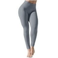 thumbnail image 1 of Women Solid Color High Waist Yoga Pants Female Lounge Abdomen Control Workout Running Butt Lift Tights Ladies Leisure Booty Leggings Women Super Elastic Slim Trousers, 1 of 5