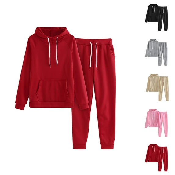 Women Solid Color Hooded Sweatshirt and pant Tracksuit Sport Suit Capris For Women Casual Summer