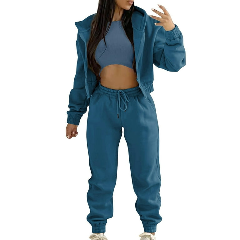 Solid Color Hooded Sports Sweater Set Solid Color Hooded Sports Sweater Set