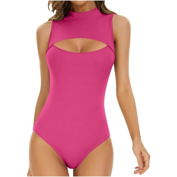 Women Solid Color Jumpsuit Tight Exposed Jumpsuit