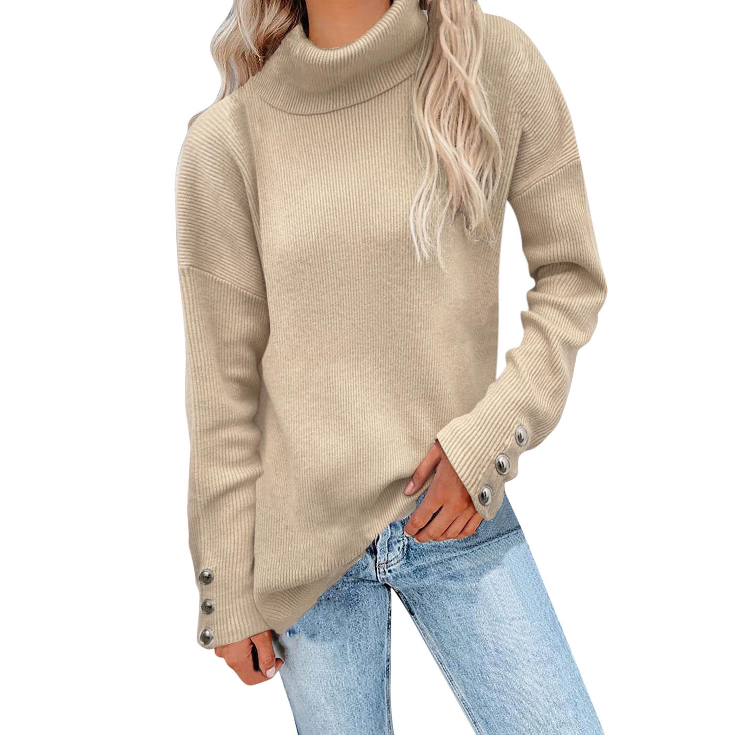 Solid Color Long Sleeve Sweater Coat