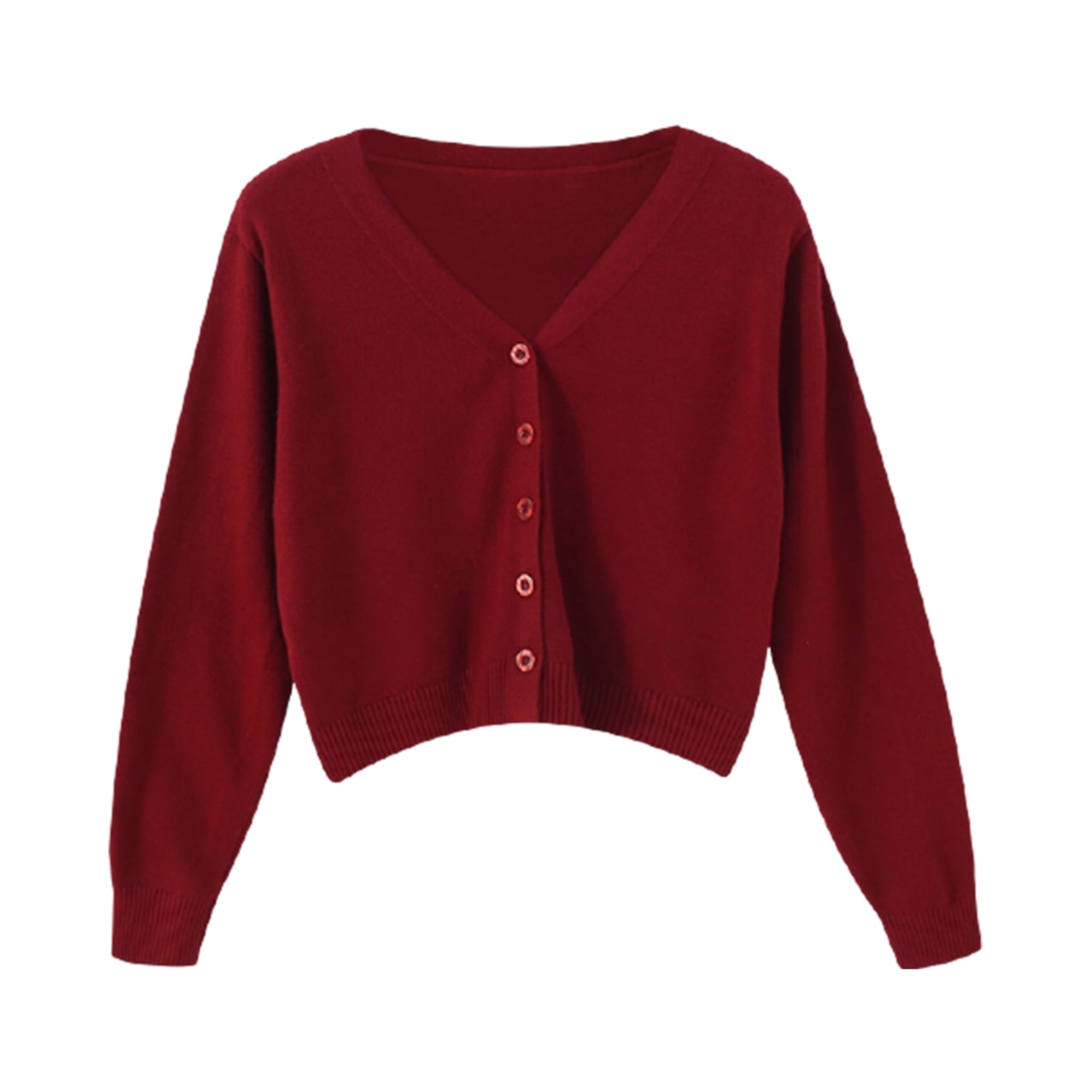 Long Sleeves Wrap Solid Color Deep V-Neck Cardigan&Pants Suits main image 0