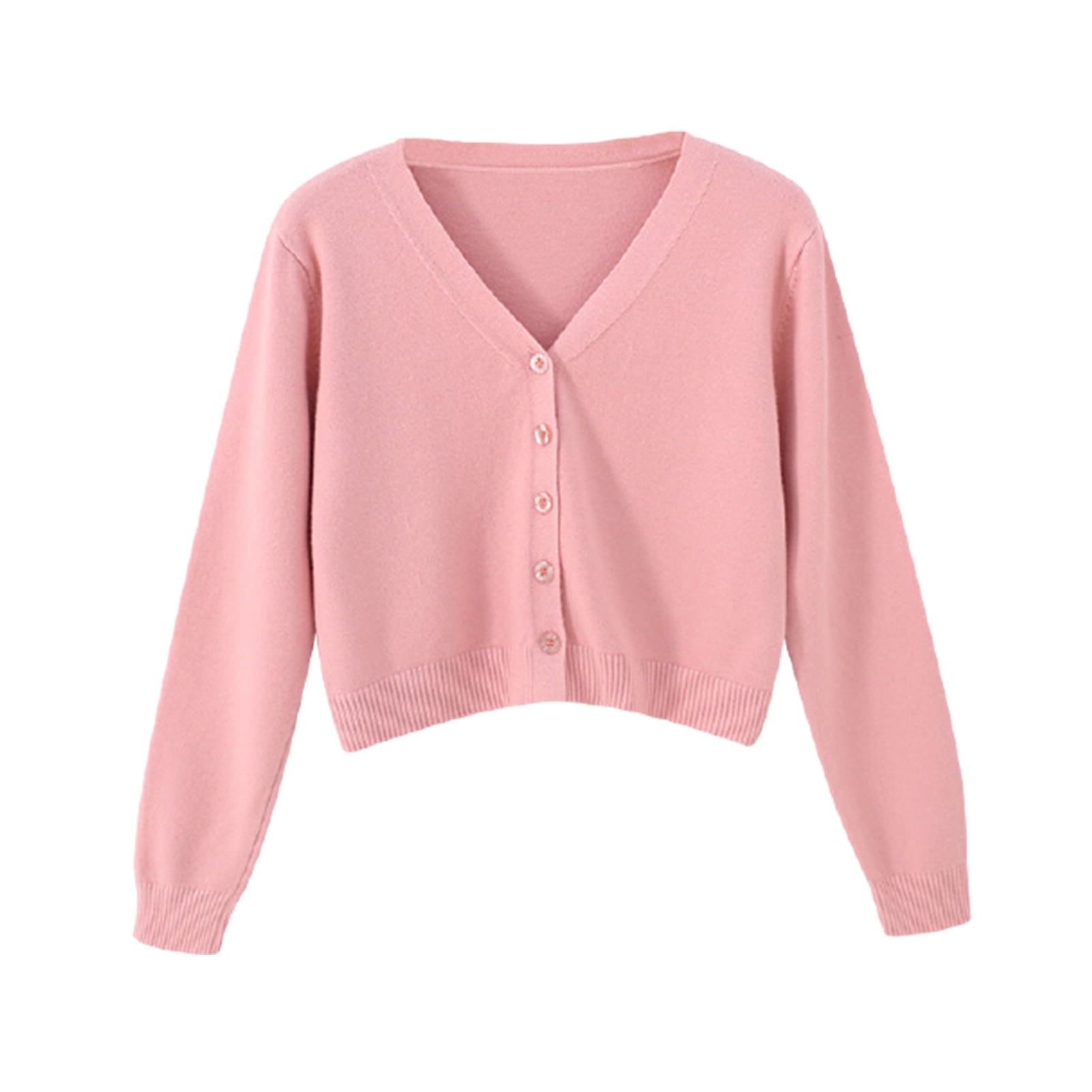 Casual Solid Color V Neck Sweater Cardigans(6 Colors) main image 0