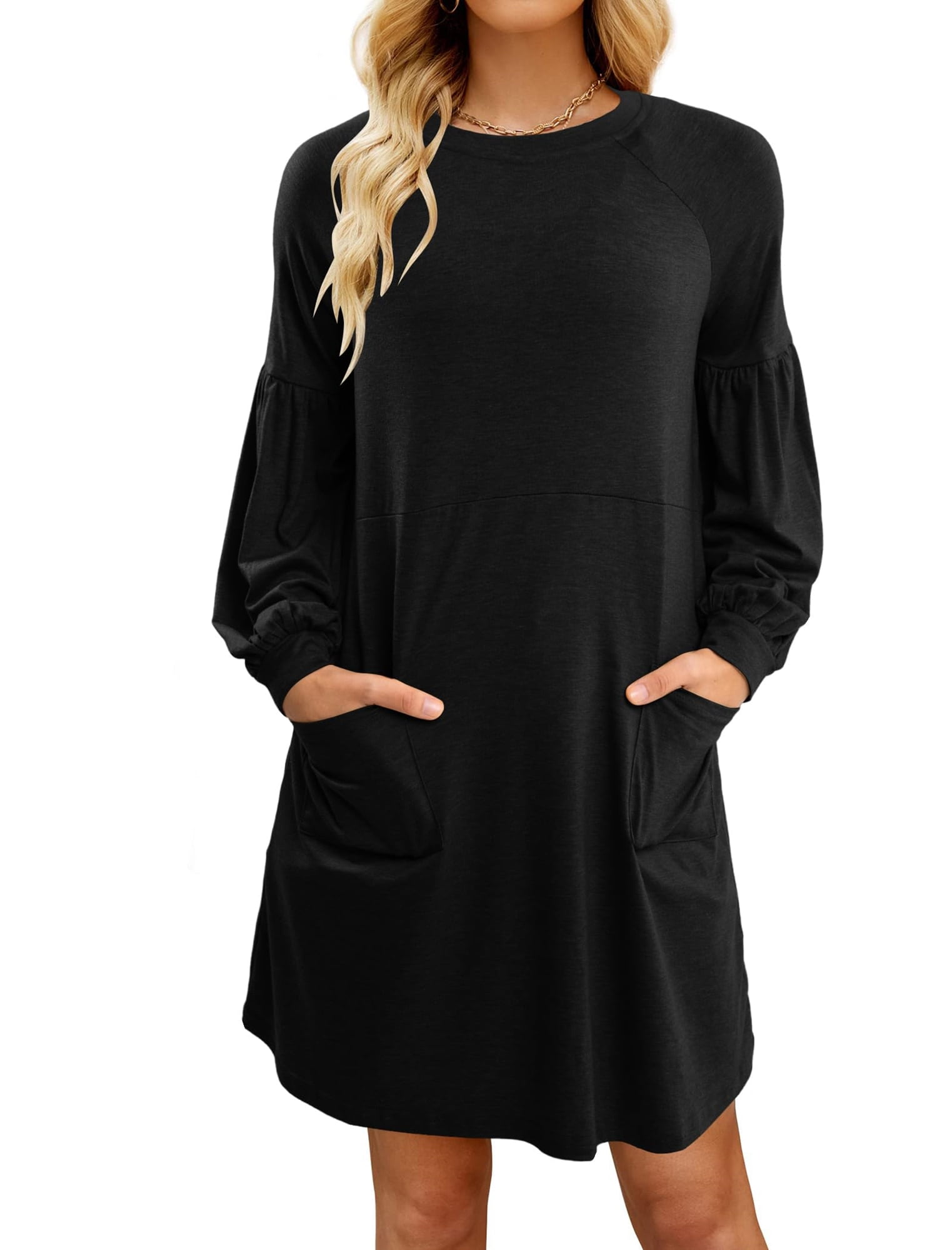 Super low price✨Women's Solid Color Loose Elegant Casual Dress