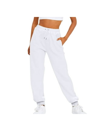 Womens White Jogger Pants