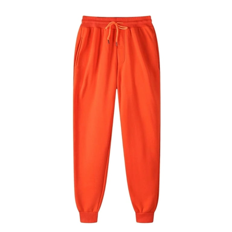 Women Solid Color Pants Adjustable Drawstring Joggers Sweatpants