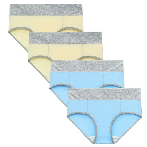 Women Solid Color Patchwork Briefs Panties Underwear Knickers Bikini Underpants