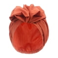 thumbnail image 1 of Women Solid Color Turban Hat, Sweat Absorption Knotted Top Beanie Outdoor Travel Use Head Wrap Hat, 1 of 8