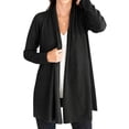 thumbnail image 1 of Women Solid Color Waterfall Neck Knitted Cardigan, 1 of 3