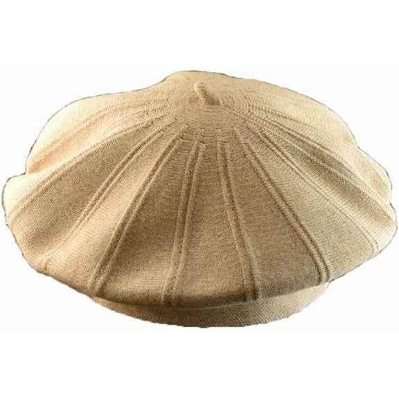 Women Solid Color Wool Knitted Berets Winter Hats French Beret Hats