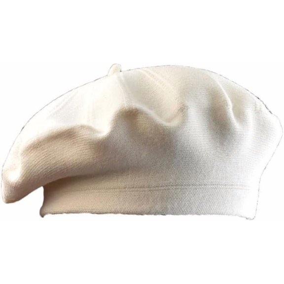 Women Solid Color Wool Knitted Berets Winter Hats French Beret Hats