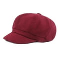 thumbnail image 1 of Women Solid Color Woolen Gatsby Newsboy Hat Peaked Flat Cabbie Driver Cap Baker, 1 of 1