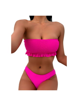 ALSLIAO Sexy Women G-String Underwear Bikini Set Bra Top Thong Lingerie  Swimwear Golden Brown