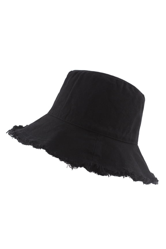 Women Solid Cotton Bucket Hat Summer Sun Fishmen Hunting Driving Cycling Cap