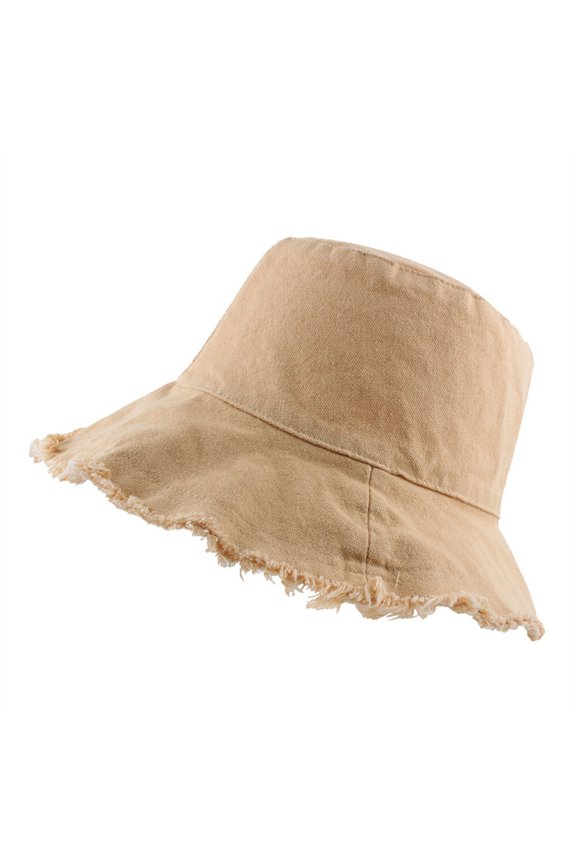 Women Solid Cotton Bucket Hat Summer Sun Fishmen Hunting Driving Cycling Cap