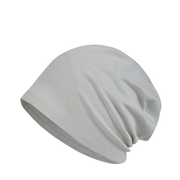Women Solid Cotton Stretch Thin Beanie Hat Elastic Summer Sun Baggy Slouchy Cap