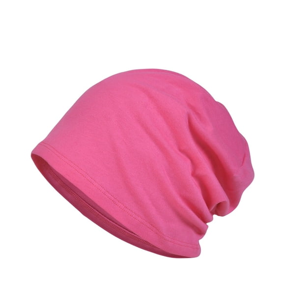 Women Solid Cotton Stretch Thin Beanie Hat Elastic Summer Sun Baggy Slouchy Cap