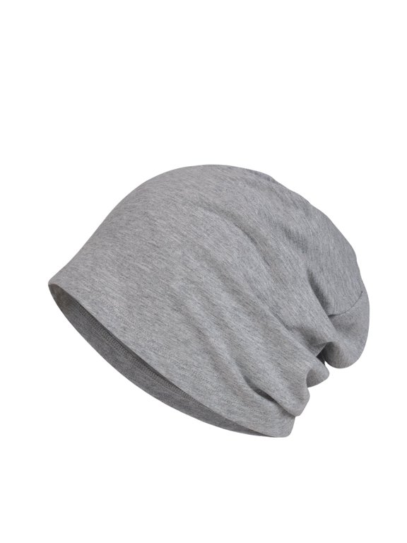 Women Solid Cotton Stretch Thin Beanie Hat Elastic Summer Sun Baggy Slouchy Cap