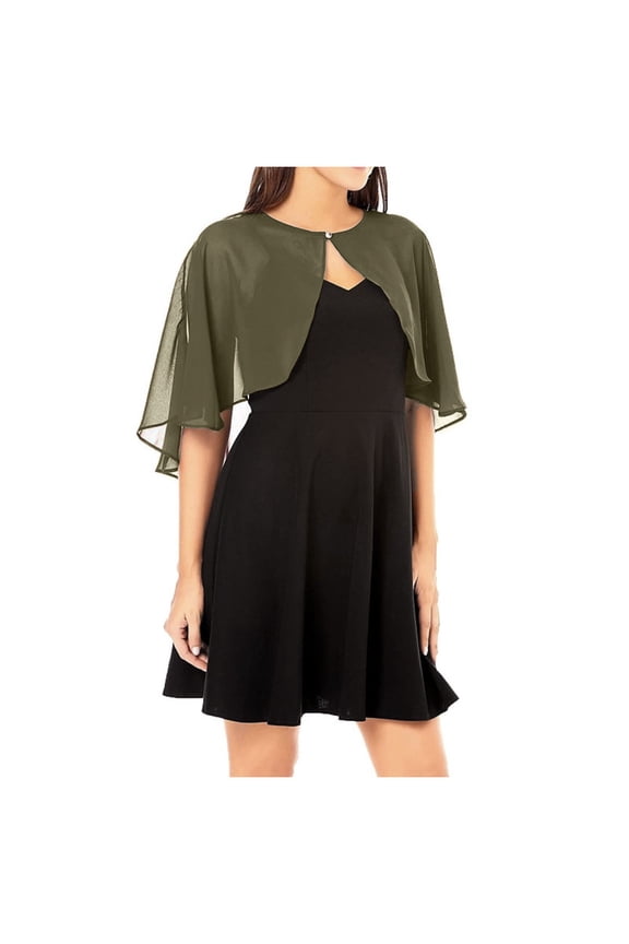 Women Solid Elegant Sleeveless Chiffon Wedding Shawl - Lightweight, Floaty & Versatile for Spring/Summer Weddings, Bridesmaid Dresses & Daily Wear