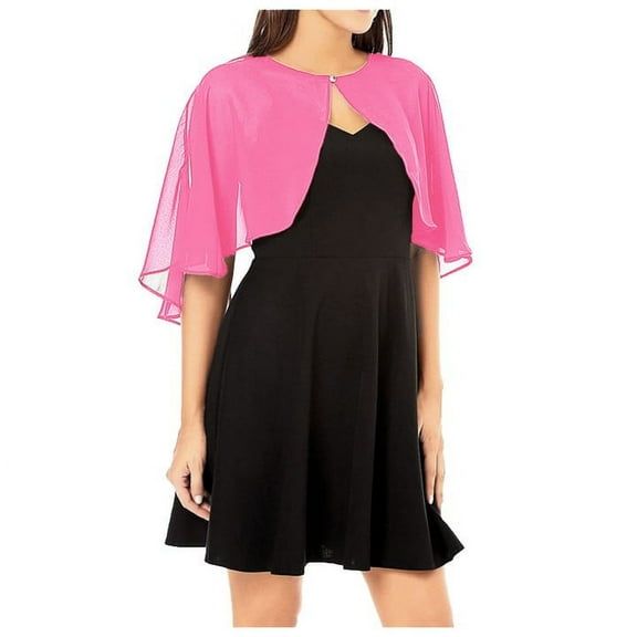 Women Solid Elegant Sleeveless Chiffon Wedding Shawl Solid Suitable For Spring Summer Weddings Cardigan Bridal Jacket Dress Shawls for Girls Womens Scarfs Summer Travel Scarf Readers Wrap Pocket Shawl