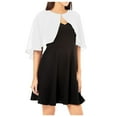 thumbnail image 1 of Women Solid Elegant Sleeveless Chiffon Wedding Shawl Solid Suitable For Spring Summer Weddings Cardigan Bridal Jacket Dress Shawls for Girls Womens Scarfs Summer Travel Scarf Readers Wrap Pocket Shawl, 1 of 4