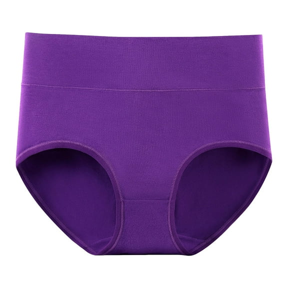 Women Solid High Waist Menstrual Underwear - Pure Cotton Plus Size Pants, L-XXXXL