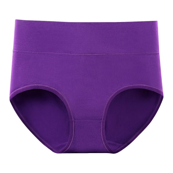 Women Solid High Waist Menstrual Underwear - Pure Cotton Plus Size Pants, L-XXXXL