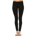 thumbnail image 1 of Women Solid Leggings - Black, One Size, 1 of 1