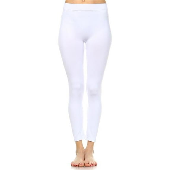Women Solid Leggings - White, One Size