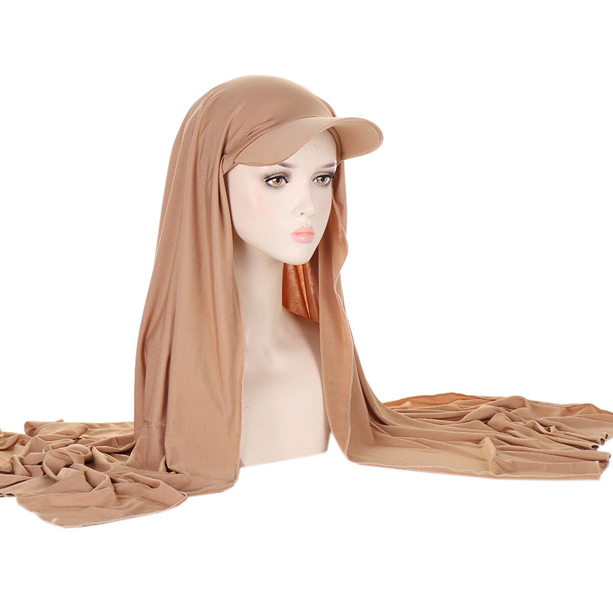 Women Solid Long Hijab Scarf Turban Hat Headwrap Hair Wrap Shawl Scarves Cap