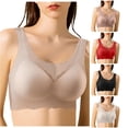 thumbnail image 1 of Women Solid Maternity Open Button Breastfeeding Bra Pulls Up Sag Feeding Comfort Thin, 46, Beige, 1 of 4