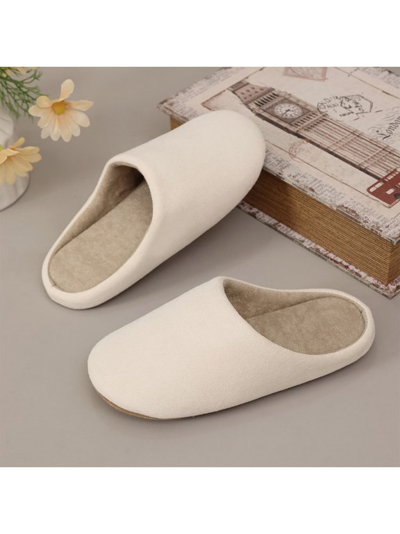 Women Solid Plain Woven Open Toe Platform Slide Slippers, Smooth Elastic Material, Thick Cloud Cushion Footbed, Deep Lug Anti Slip Outsole, Minimalist Casual Silhouette for Winter Daily,White 6.5