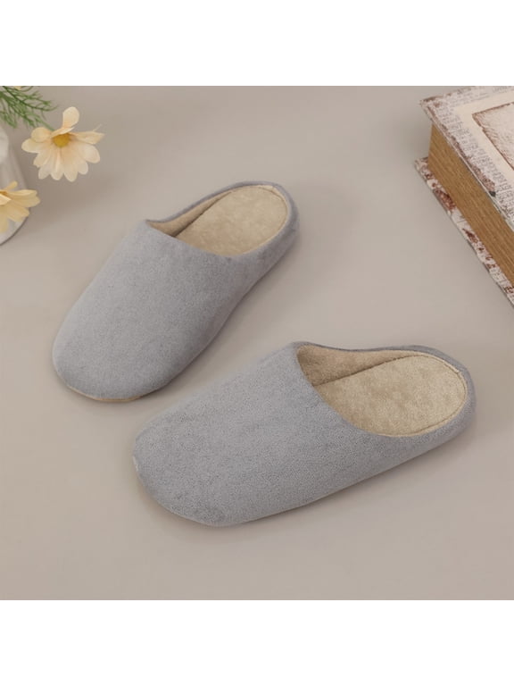 Women Solid Plain Woven Open Toe Platform Slide Slippers, Smooth Elastic Material, Thick Cloud Cushion Footbed, Deep Lug Anti Slip Outsole, Minimalist Casual Silhouette for Winter Daily,Gray 6.5