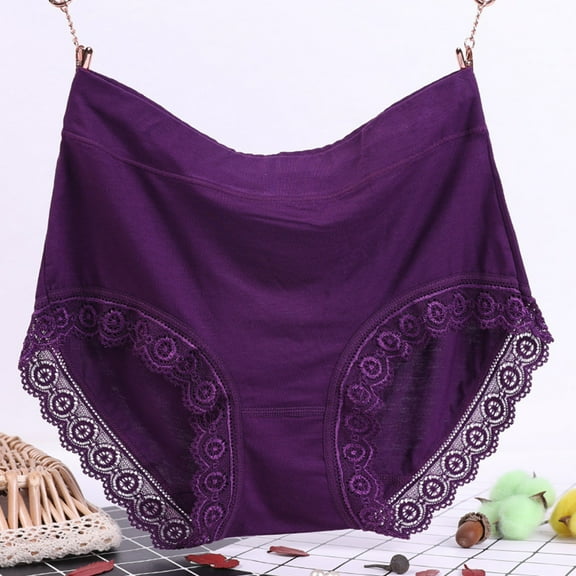 Women Solid Plus Size Underwear Mid High Waist Comfortable And Breathable Elderly Briefs Bikini Teen Underwear plus Size Panties for Women 4x Large Panties for Women Pack Womens Microfiber Underwear