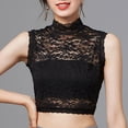 thumbnail image 1 of Women Solid Ruffle Detachable Blouse With False Half Elastic Waist Shirt Pan Colla Shirts Women False Choker Style Tops Blouse Lace for Women Dress Blouses Girls Colla Sweater Colla Shirt Insert, 1 of 5