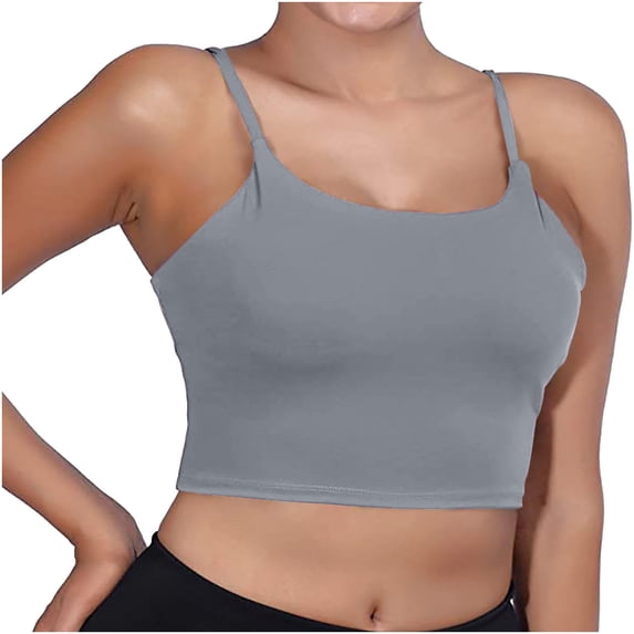 Women's Crop Slim Fit Tank Tops, Spaghetti Strap Cami Top Basic Summer Casual Camisoles