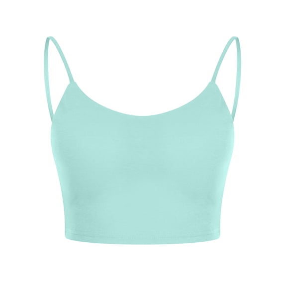 Women's Crop Slim Fit Tank Tops, Spaghetti Strap Cami Top Basic Summer Casual Camisoles