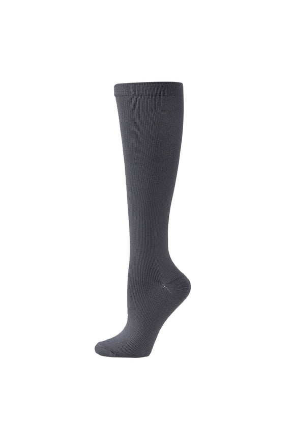 Women Solid Sports Compression Socks Calf Leg Elastic Support Stockings for Athletic Performance Recovery
