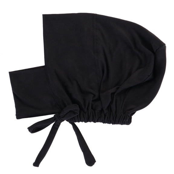 Women Solid Stretch Elastic Beanie Neck Hat Adjustable Hair Head Wrap Knot Cap