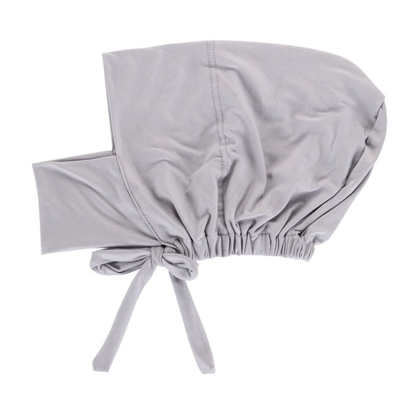 Women Solid Stretch Elastic Beanie Neck Hat Adjustable Hair Head Wrap Knot Cap