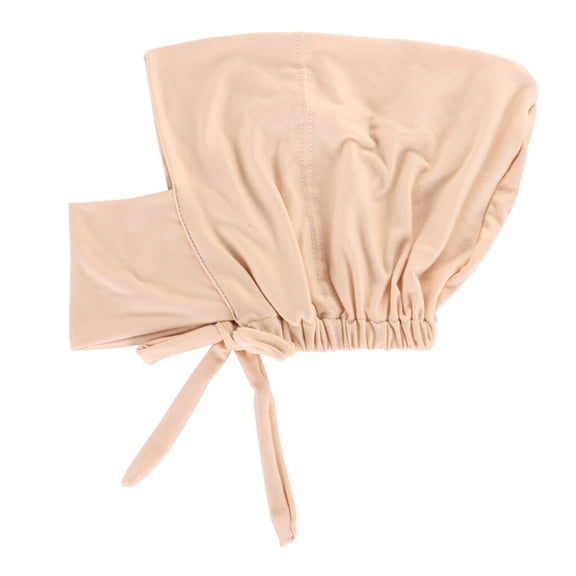 Women Solid Stretch Elastic Beanie Neck Hat Adjustable Hair Head Wrap Knot Cap