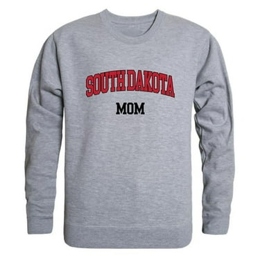 Women South Dakota Coyotes Mom Crewneck Fleece, Heather Grey - Small