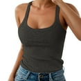 thumbnail image 1 of Women Spaghetti Strap Neck Ribbed Tank Tops Slim Fitted Camisole Basic Sleeveless Layering Shirts Womens Seamless Top plus Size Junior Tops 3x Spaghetti Strap Top plus Size 4x Tan Too Womens plus Size, 1 of 3
