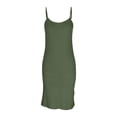 thumbnail image 1 of Women Spaghetti Straps Dress Sleeveless Stretchy Tank Midi Dress Soft Casual Loungewear Nightgown, 1 of 4