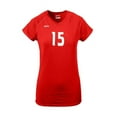 thumbnail image 1 of Women Spike Short Sleeve T-Shirt, Scarlet - Extra Small, 1 of 1