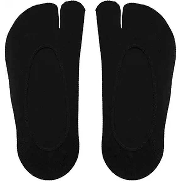 Women Split Toe Socks Flip Flops Casual Two Finger Design No Show Loafer Invisible Anti Slip