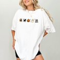 thumbnail image 1 of Women Spooky Raccoon Women s Graphic Tee Shirt Funny Halloween Cute Tops Crew Neck Short Sleeve White S-5XL, 1 of 4