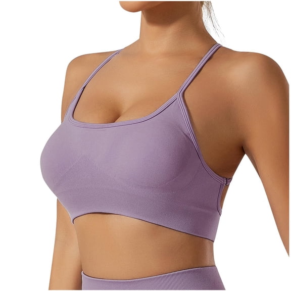 Women Sport Bra Comfy Seamless Breathable Lingerie Underwear Wireless High Support Bralettes Everyday Bras Casual Squared Neck Top