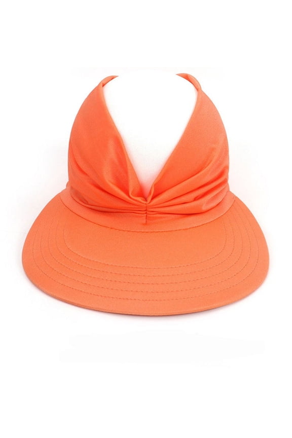Women Sport Sun Visor Hats,Empty Top Baseball Sun Cap,Womens Sunhats with uv Protection,Sun Hats for Girls Women Beach, orange